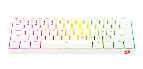Teclado gamer Redragon Dragonborn K630 QWERTY Redragon Brown inglés US color blanco con luz RGB