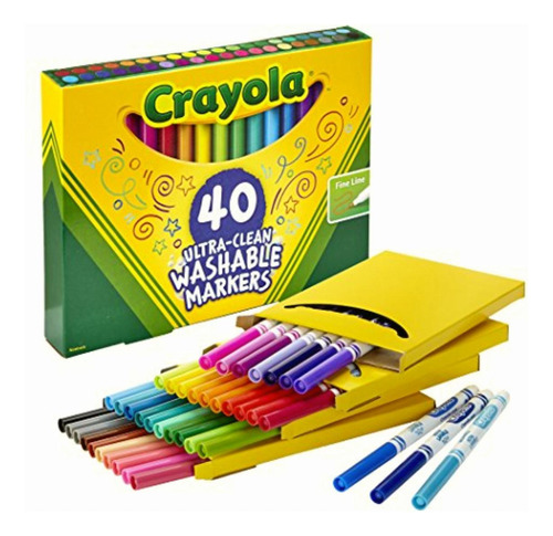 Crayola Ultralimpio De Marcadores De Línea Fina