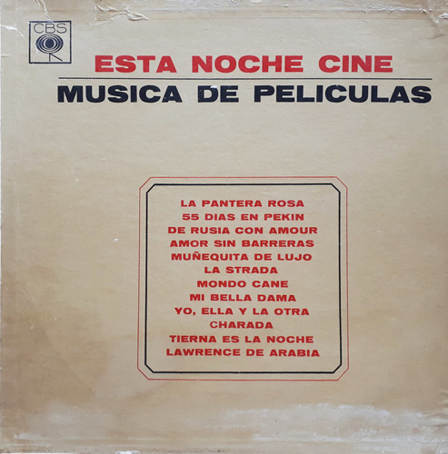 Varios - Esta Noche, Cine - Musica De Peliculas Lp