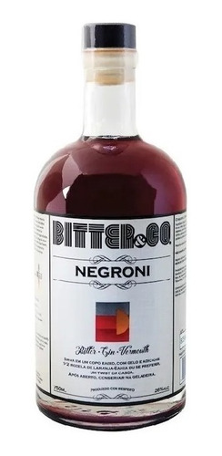Negroni Artesanal Bitter & Co. 750ml, 2 Uni - Frete Gratis