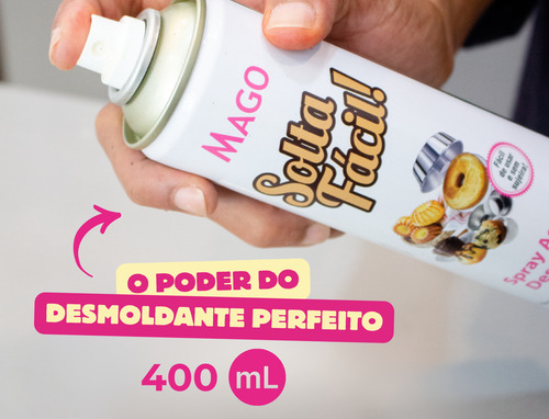 Kit 3 Desmoldante Spray Unta Forma Para Bolos 400ml Mago