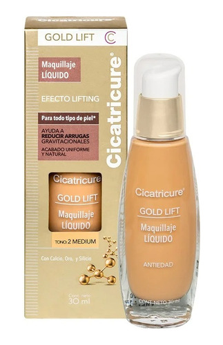 Cicatricure Maquillaje Líquido Gold Lift Medium 02 30 Ml