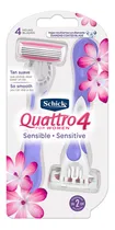 Comprar Rastrillos Desechables Schick Quattro for Women con 4 Piezas