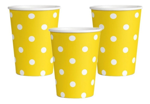 Pack 10 Uds Vaso De Cartón Con Diseño De Puntos Blancos