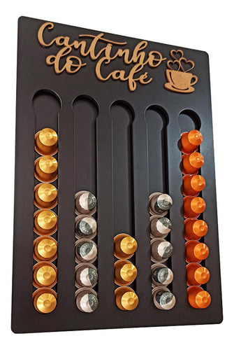 Porta Cápsulas De Café Nespresso Cor Preto Cantinho Do Café