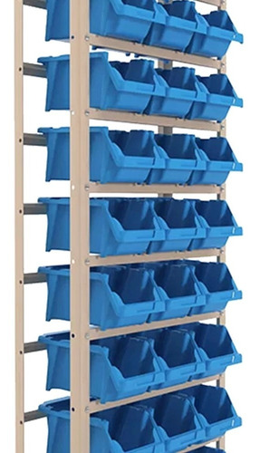 Kit Estante Gaveteiro Organizador 27 Gavetas Nº5 Azul
