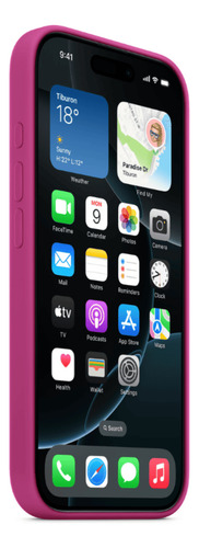Case Silicone Magsafe Capa iPhone 16 Pro Fúcsia