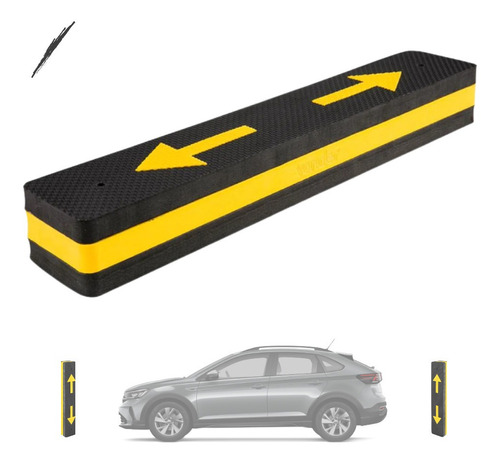 Protetor Para-choque Garagem Estacionamento Carro Cor Preto - amarelo