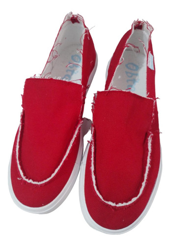Zapatos Unisex Talla 36 Casual Marca Obtaom Color Rojo 