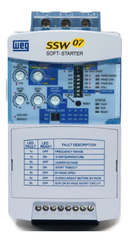 Chave De Partida Soft-starter Weg Ssw07 17a 220-575v C/nf