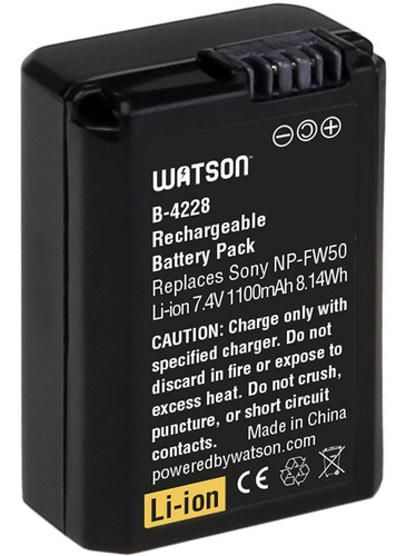 Watson Np-fw50 Lithium-ion Battery Pack (7.4v, 1100mah)