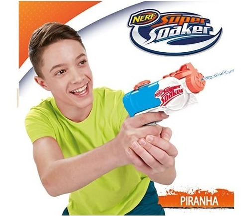 Imagen 3 de 3 de Nerf Super Soaker Piranha Lanzador Agua Piraña Juguete