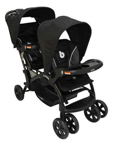 Coche Duo Bebeglo B-twin - Negro