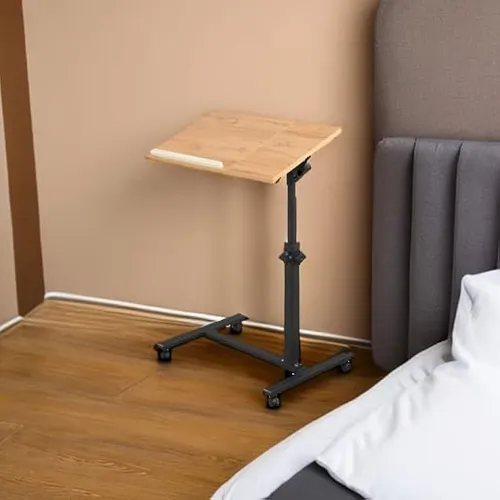 Mesa Plegable Escritorio De Madera Con Ruedas