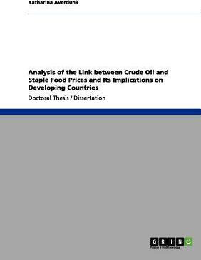 Libro Analysis Of The Link Between Crude Oil And Staple F...