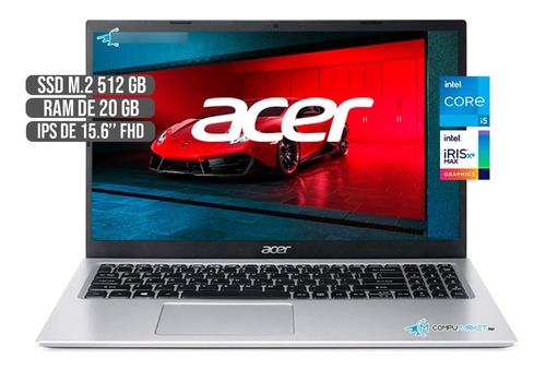Portatil Acer Intel Core I5 1135g7 Ssd 512gb Ram 20gb Fhd
