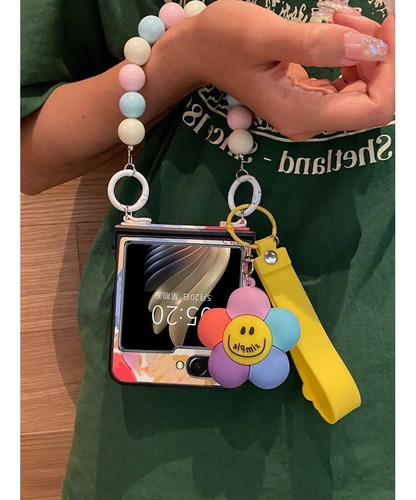 Funda De Cuero Para Teléfono Pulsera De Colores Para Samsung