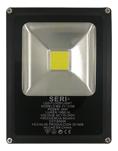 Foco Proyector De Area Led Reflector Exterior 20w Frio