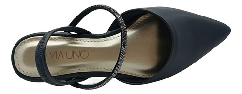 Sapatilha Slingback Com Strass Via Uno 866004