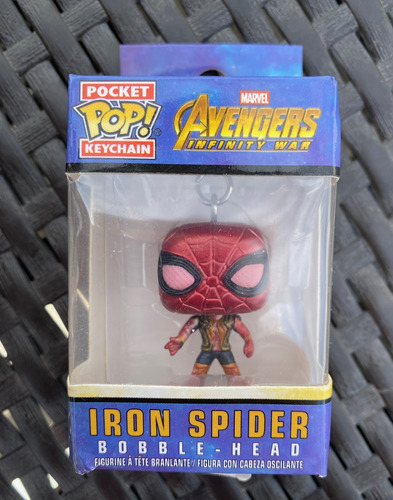 Pocket Pop Keychain Iron Spider Bobble Head