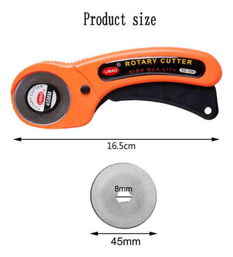 Cortador Rotatorio Diy 45mm Para Cortar Tela, Papeles, Cuero