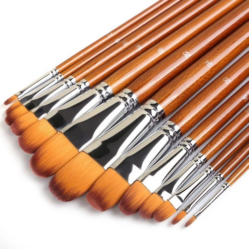 Artdingd Artist Filbert Paint Brushes Set, 13 Pcs Profession