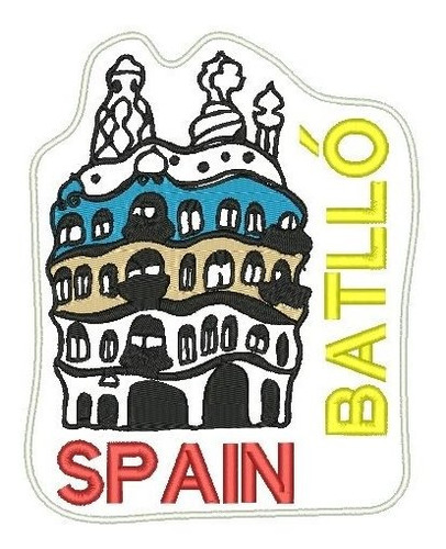 Patch Bordado Espanha Batlló (viagem, Moto, Turismo)