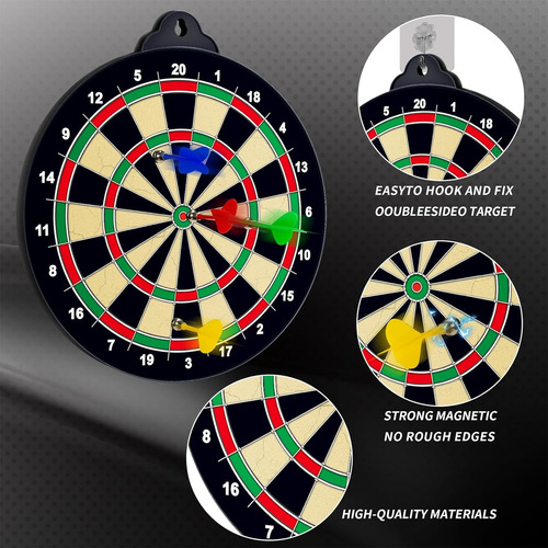 2 En 1 Tablero De Dardos Magnéticos - 12 Pcs Dardos Magnétic