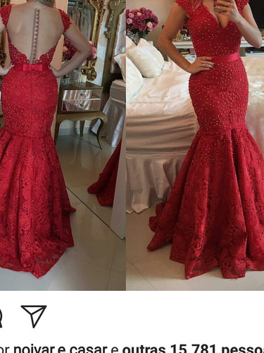 vestido de renda bordado com pedraria