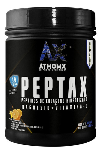 Suplemento En Polvo Peptax Athomx Peptidos Colageno Hidrolizado Con Magnesio Y Vit C En Pote 300g