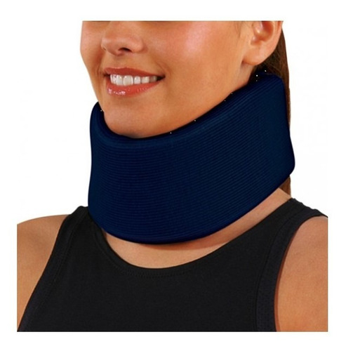 Colar Cervical Ortopédico Em Espuma Azul - Tam. Grande
