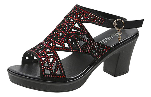 Sandalias De Tacón Alto Para Mujer, Cómodas Sandalias Casual