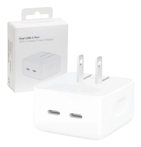 Cargador Carga Rápida 35w Dos Puertos Usb C Compacto