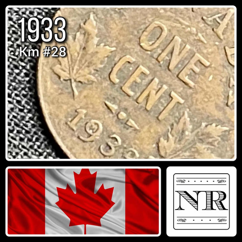 Canadá - 1 Cent - Año 1933 - Km #28 - George V