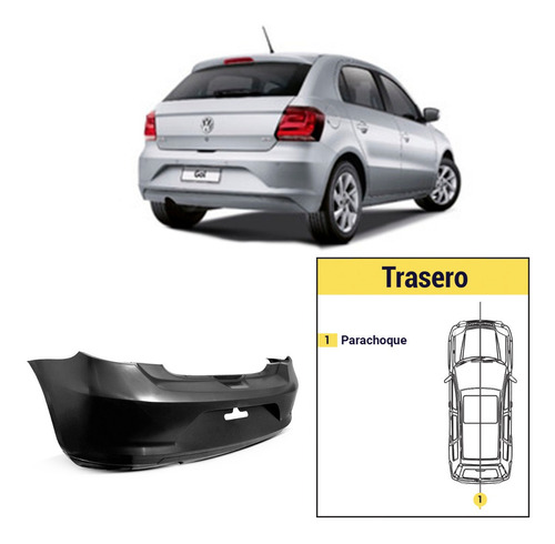 Parachoques Trasero Volkswagen Gol G7 2018