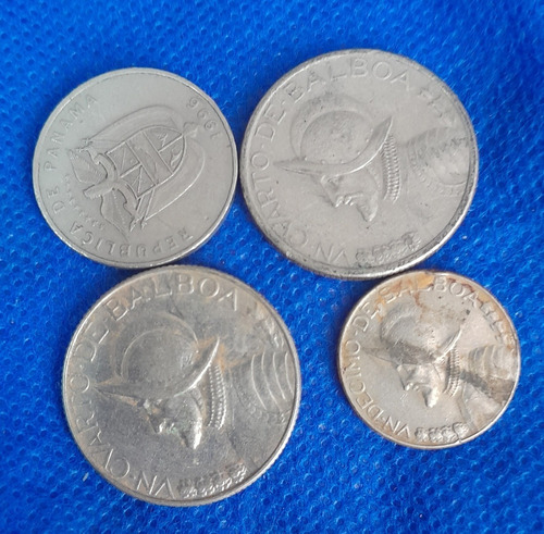 4 Moneda Antigua De Panama  , Buen Estado