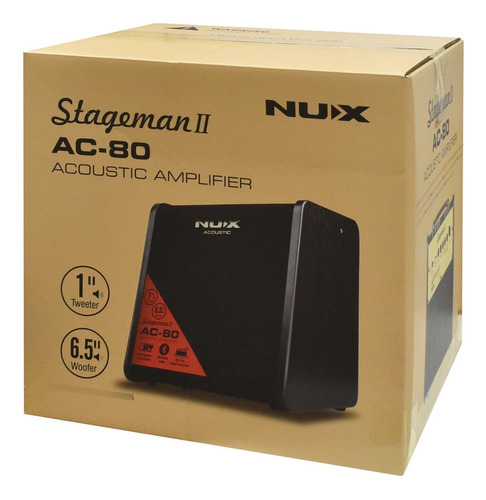 Amplificador Nux 80w Guitarra Electroacustica Stageman $418