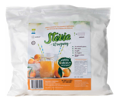 Somos Mayoristas, Stevia En Polvo Bolsa De 1kg(1/6)