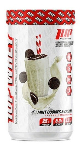 Proteína 1up 100% Whey Hidrolizada & Isolate 2.31 Lb 28 Srv Sabor Mint Cookies & Cream