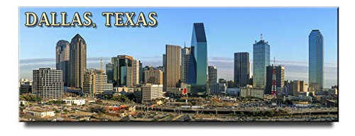 Imán Panorámico Para Nevera De Dallas Texas Travel Souvenir