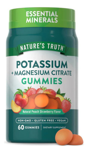 Nature's Truth Citrato De Potasio + Magnesio, 60 Gomitas
