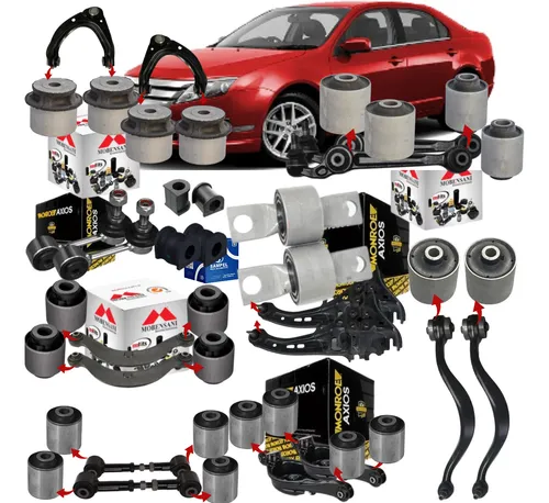 Kit 28 Buchas Suspensão Dianteira + Traseira Fusion Axios