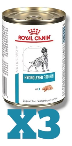 3 Latas Royal Canin Hydrolyzed Protein Perro Adulto 390g