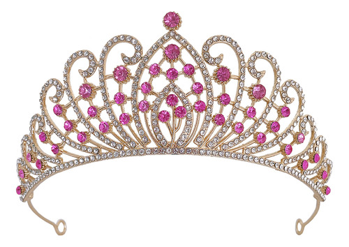 Tiara De Boda Con Corona De Diamantes De Imitación, Accesori