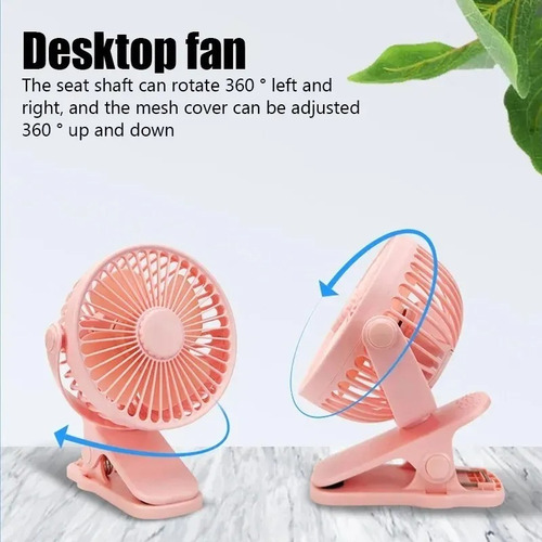 Mini Ventilador Usb Portátil De Escritorio Mesa Soporte