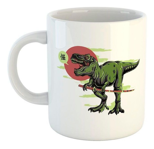 Taza De Ceramica Dinosaurio Con Un Sable Sangre Art