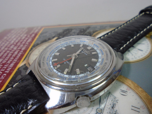 Relógio Seiko Word Time Hora Mundial Gmt Cálibre 6117 6400