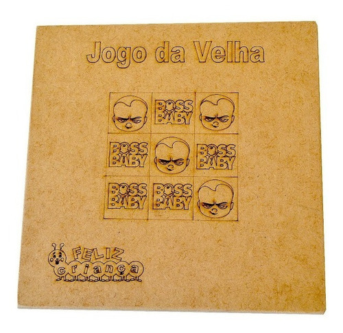 Imagem 3 de 3 de Jogos Da Velha Personalizado Em Mdf - 10 Unidades