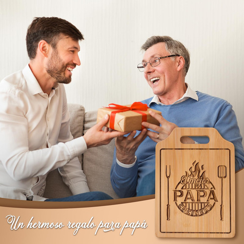 Tabla De Cortar Acethrills Gifts Para Bamboo Papa, 31,2 L X