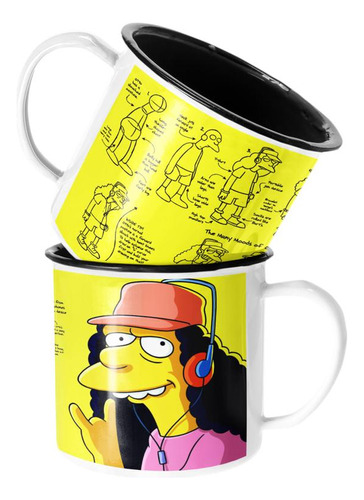 Taza Enlozada Lechera Otto Man Conductor Bus Los Simpson